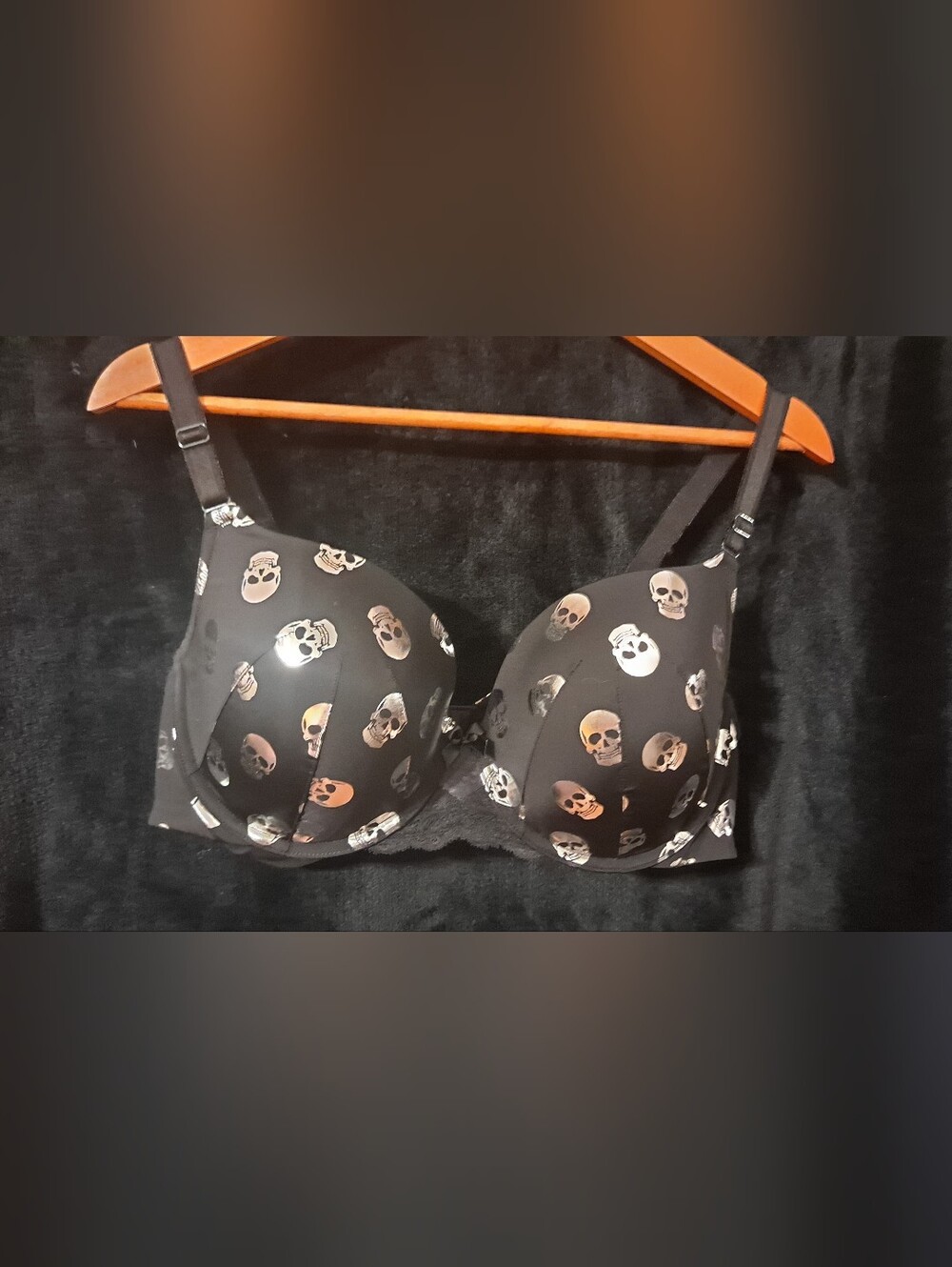 Torrid Black Skull Print Padded Bra - Women Intimates 42B